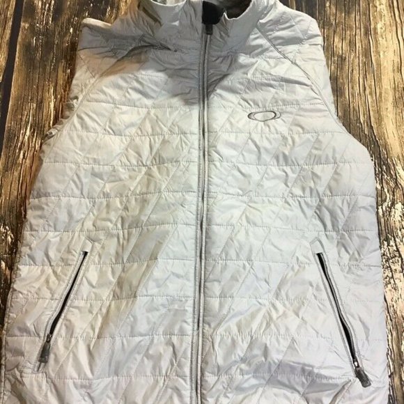 Oakley Womens Jacket White Zip Up Pockets - Picture 3 of 5